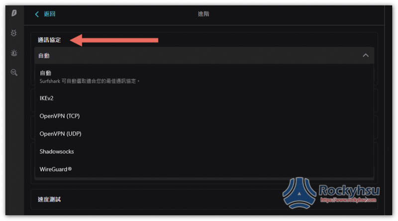 Surfshark VPN 協議